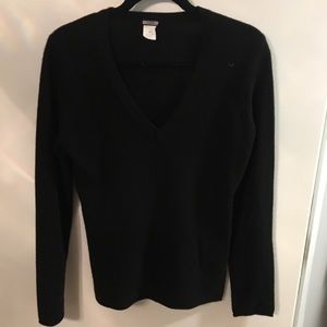 J. Crew Black V-neck Sweater